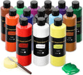 TMOL 14 Colors Acrylic Paint Set (500 ml/16.9 oz Large Bottles), Non-Toxic for Kids & Adults, Acrylic Paint Bulk on Wood, Glass, Ceramic, Art Painting Supplies with Palette Knifee & Art Sponge