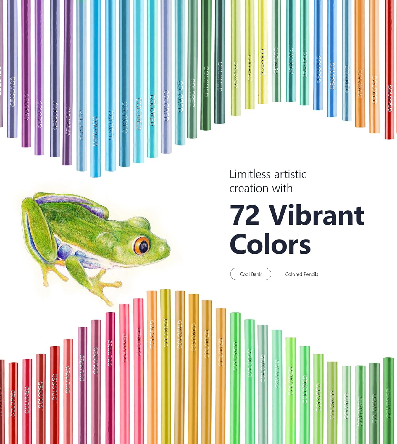 TMOL 72 Pack Colored Pencils for Adult Coloring Books with Soft Oil-Based Cores, Color Pencil Set for Sketching Blending Layering, Art Supplies for Kids Teens Adults Beginners Artists